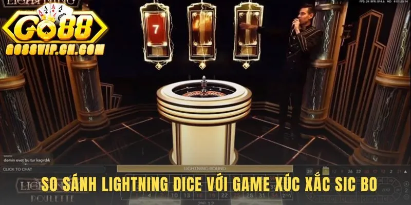 So sánh Live Lightning Dice với Sic Bo qua hệ số nhân đột phá